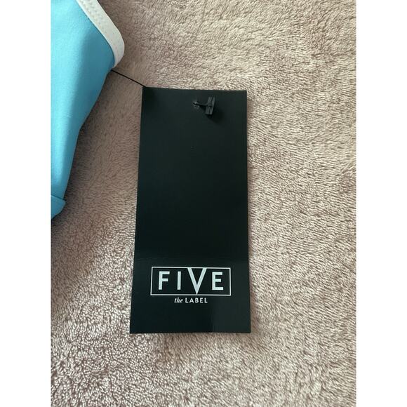 Five the Label Dancewear High Waist Biker Short Women Teen SMALL Teal Blue NEW - Picture 4 of 5